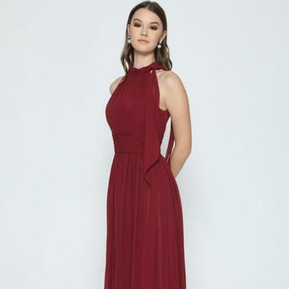 High Neck A-Line Shape Prom Dress JT672 - Picture 3 of 4